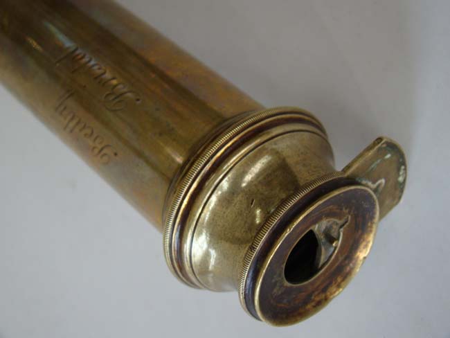 A beautiful early 19th century single draw Telescope with tapered mahogany barrel by Richard and Charles Beilby of Bristol, England circa 1809-1816. — image 3